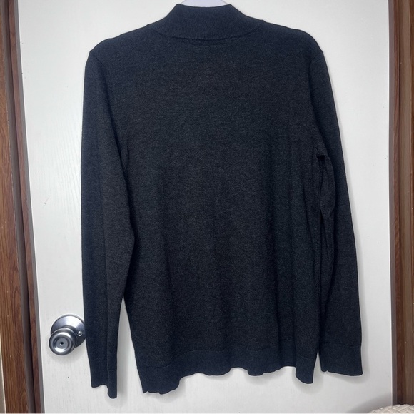 Calvin Klein Charcoal Knit with Button Accent - Picture 2 of 9